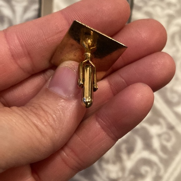 Vintage Swank Gold Tone Cuff Link And Tie Clip - Picture 3 of 6